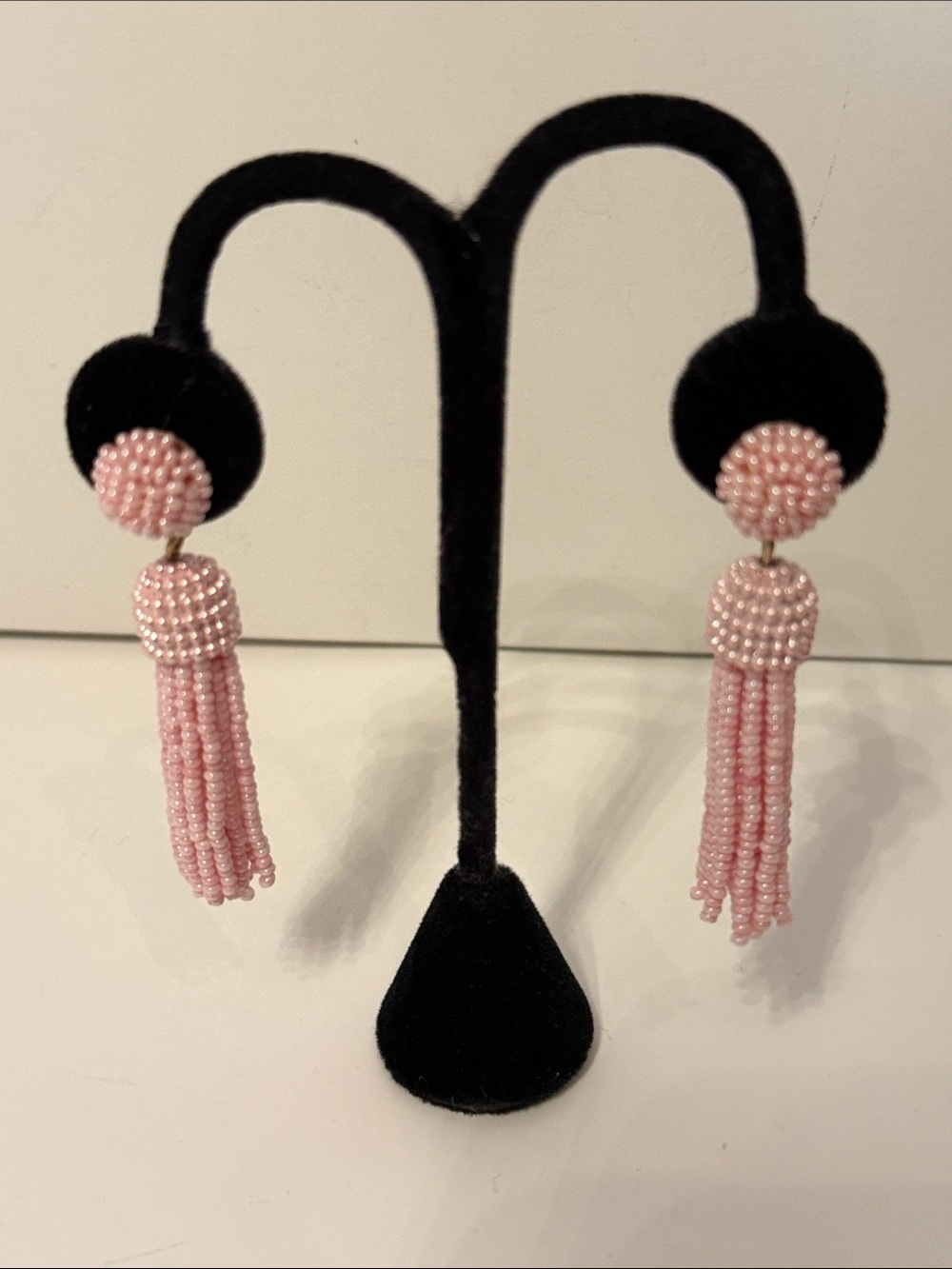 J. CREW EARRINGS PINK SEED BEADS STRANDS POST PIERCED DANGLE